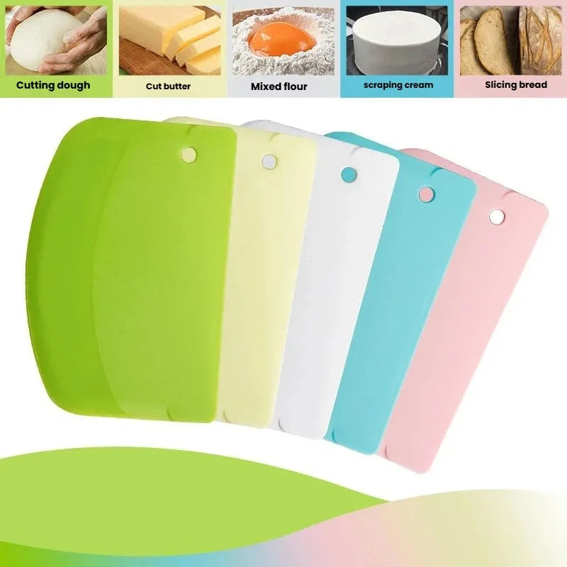 Dough Cutter & Bowl Scraper – Flexible Plastic Pastry Tool Dough Cutter Scraper Axl