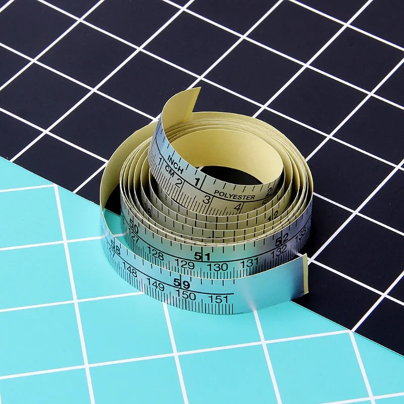 151cm Self-Adhesive Ruler Tape – Metric & Imperial Sewing Sticker Sewing Ruler Tape Axl