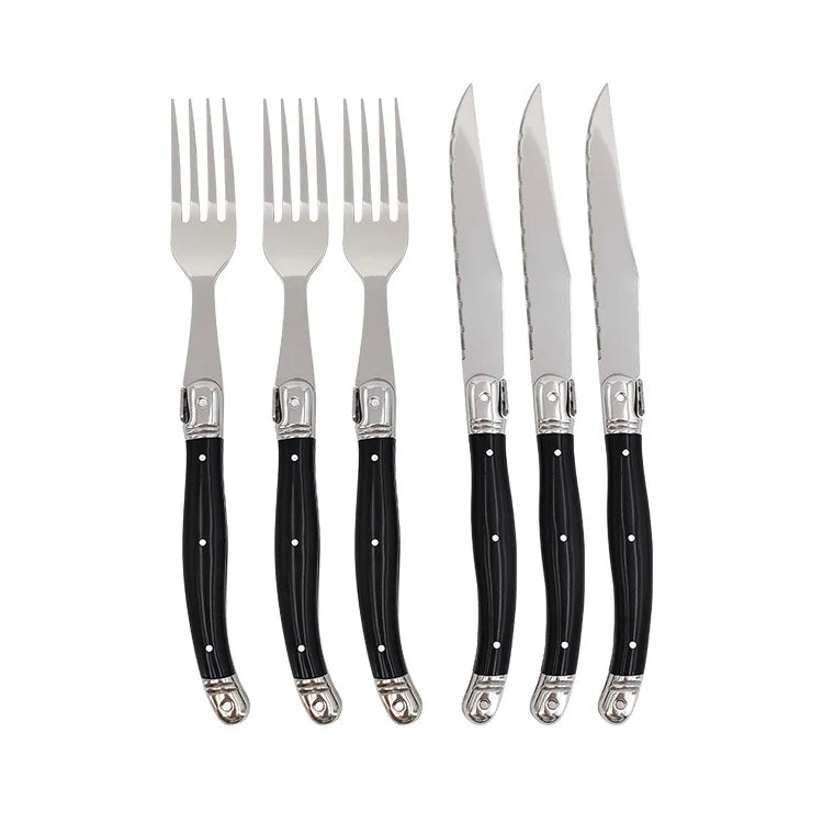 Serrated Steak Knives Set 1–8 Pc | Sharp 3CR13 Steel Cutlery Steak Knife Set Axl
