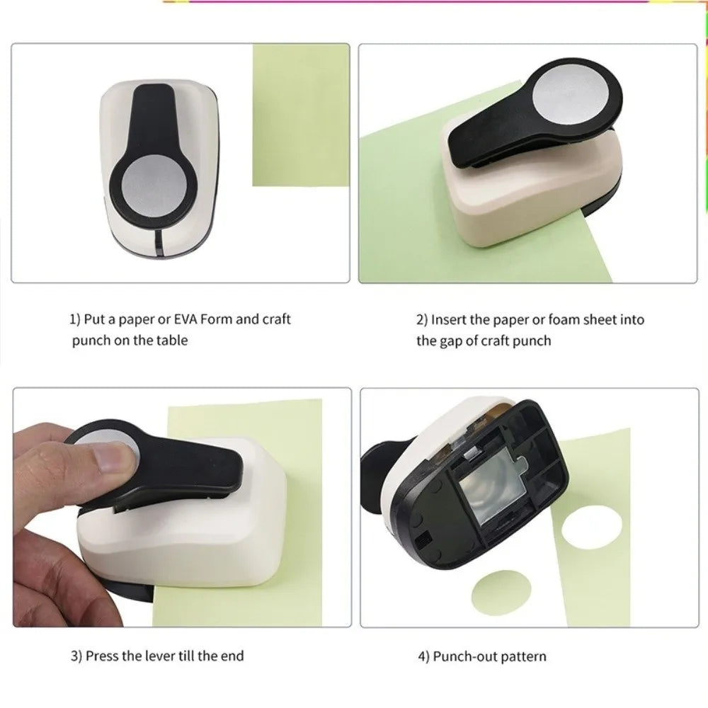 Shape Hole Punch 9/16/25mm – Round Paper Punch for DIY Crafts Paper Craft Punch Axl