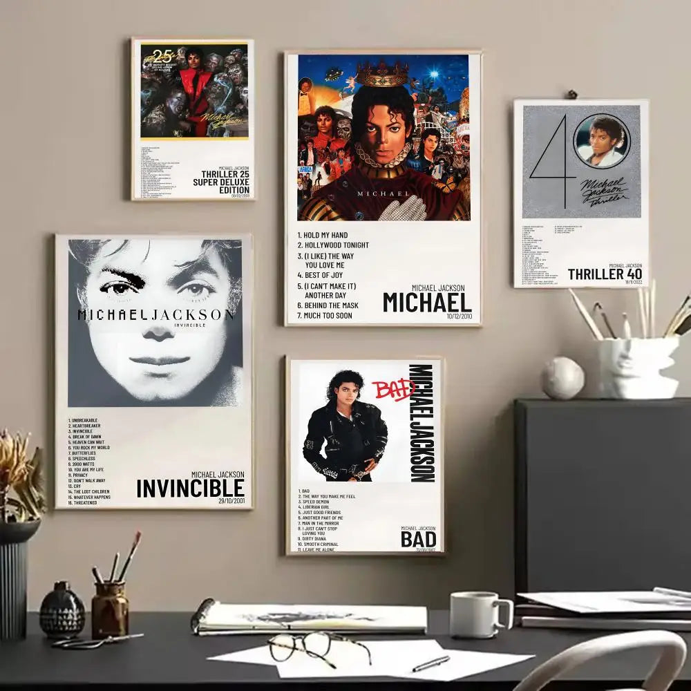 Michael Jackson Canvas Wall Art Poster – Album Cover Home Decor Canvas Wall Art Axl
