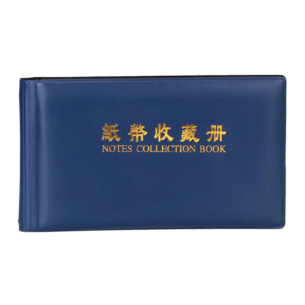 30-Page Paper Money Collection Album | Banknote Collector Book Banknote Collection Album Axl Blue