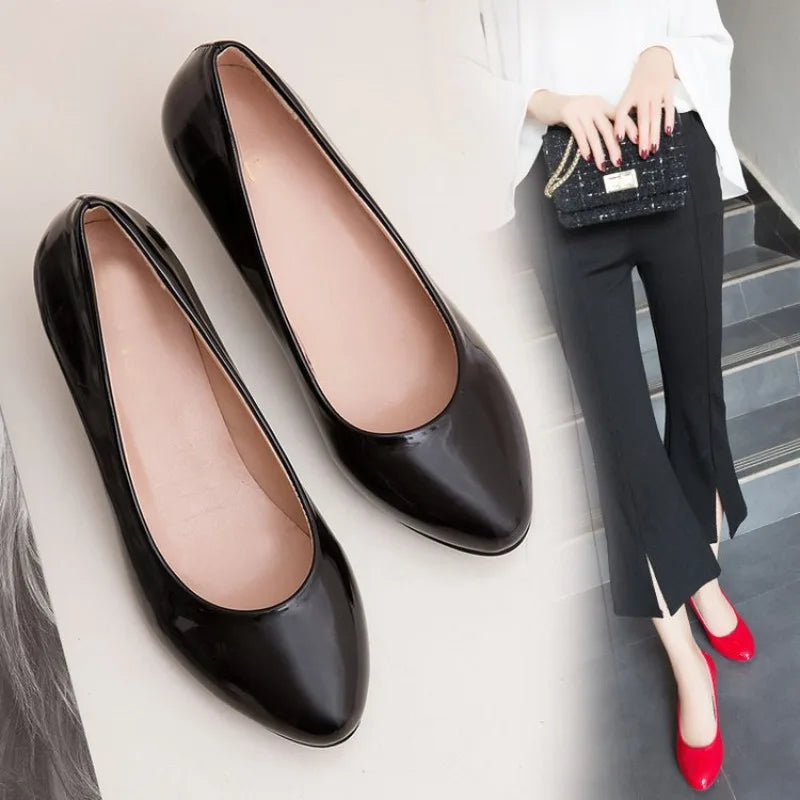 YBQJOO Women's Square Heel Pumps – Office & Party Slip-On Women's Heeled Pumps Axl