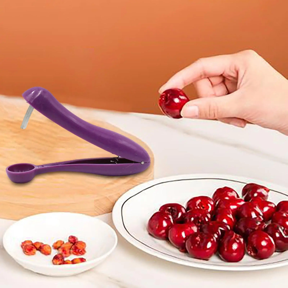 Cherry & Olive Pitter Tool – Heavy-Duty Fruit Stone Remover Fruit Pitter Tool Axl