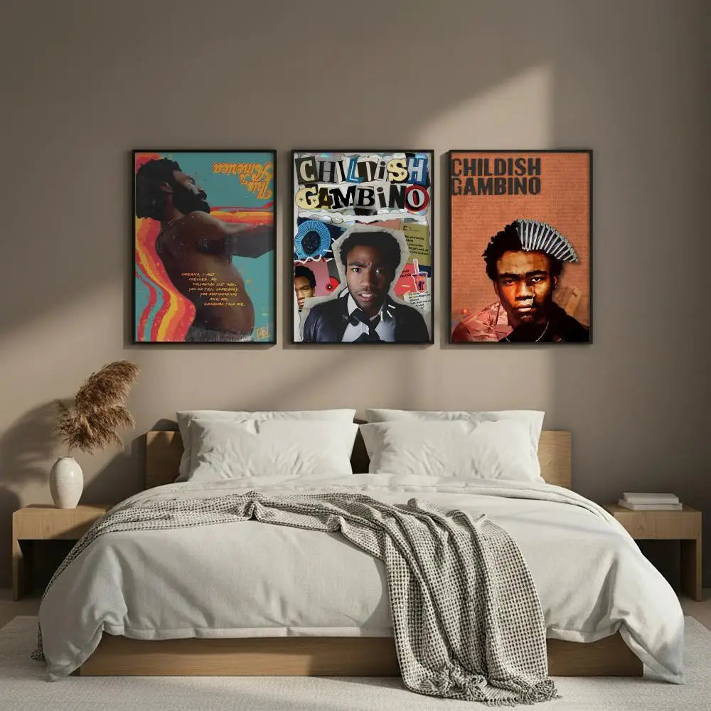 Childish Gambino HD Art Poster – Self-Adhesive Wall Sticker Art Wall Poster Axl