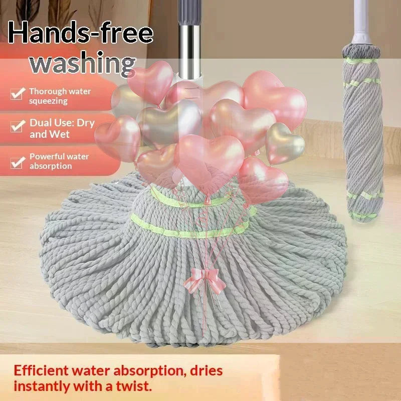 360° Self-Wringing Spin Mop – 2-in-1 Dry & Wet Floor Cleaner Spin Mop Axl