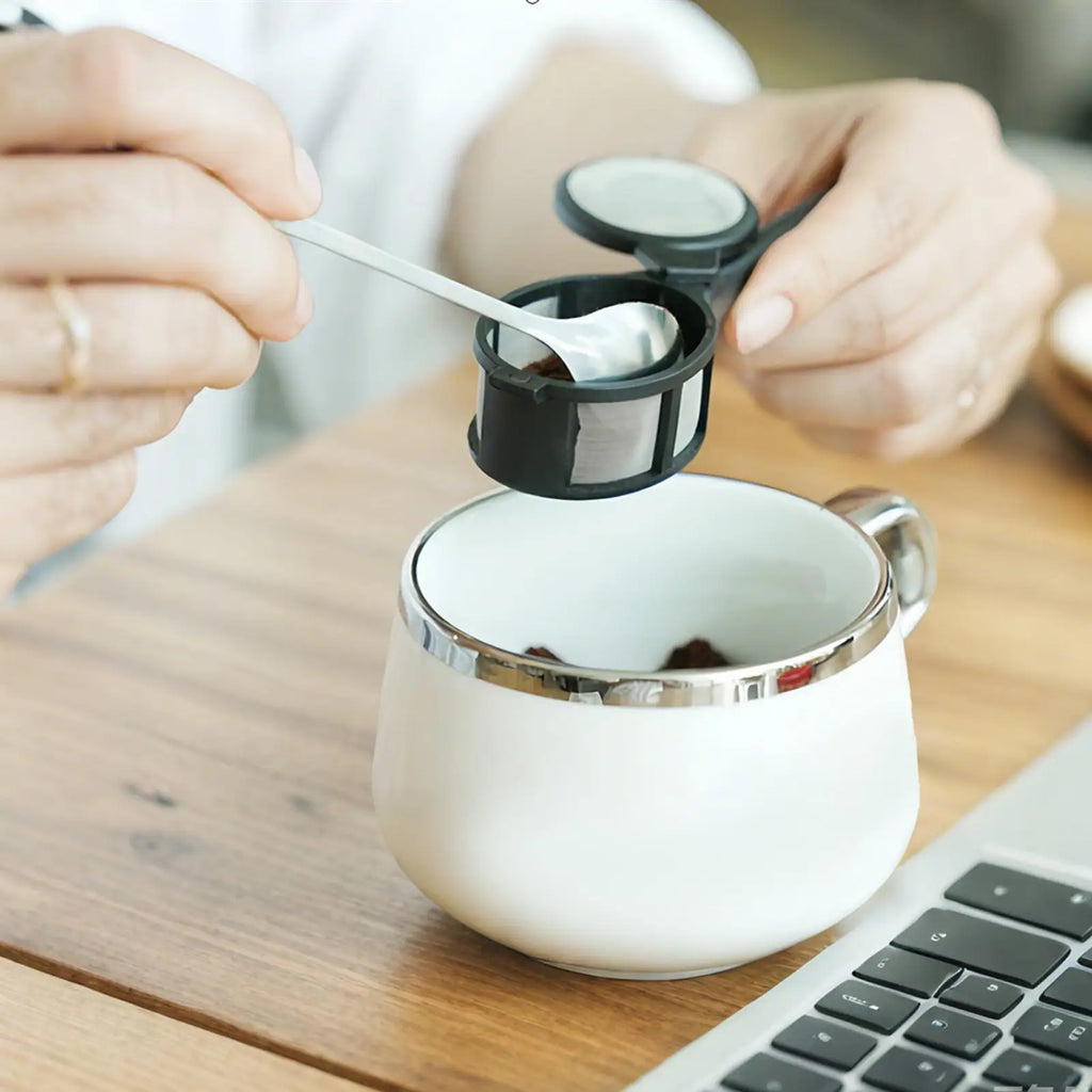 Reusable Coffee Filter Mesh Spoon & Fine Mesh Tea Infuser Coffee Filter Spoon Axl