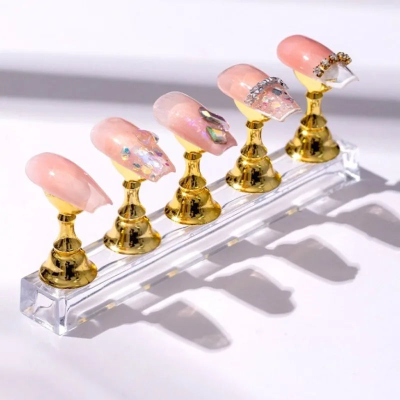Magnetic Nail Tip Display Stand – Gold, Silver & Rose Gold Nail Display Stand Axl