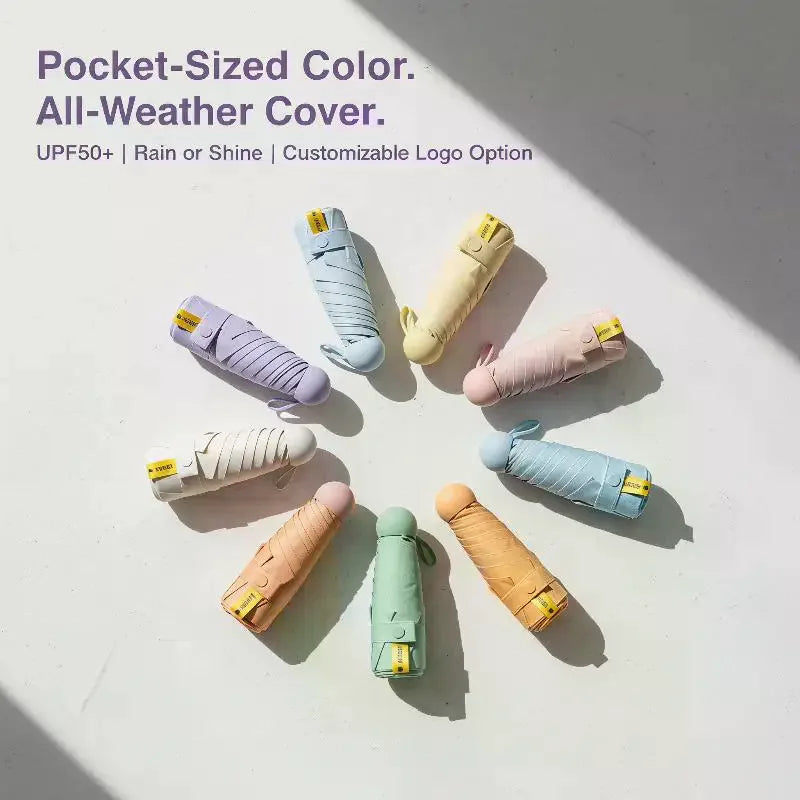 Mini Pocket UV Umbrella – Auto Open & 6 Reinforced Ribs Compact UV Umbrella Axl