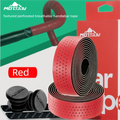 Rubber Bike Handlebar Tape – Perforated Non-Slip Road Cycling Handlebar Tape Axl Red