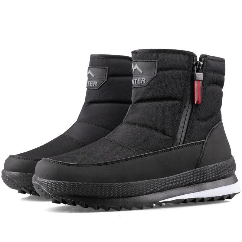 Men's Waterproof Snow Boots – Plush Lined Non-Slip Ankle Boot Men's Snow Boots Axl