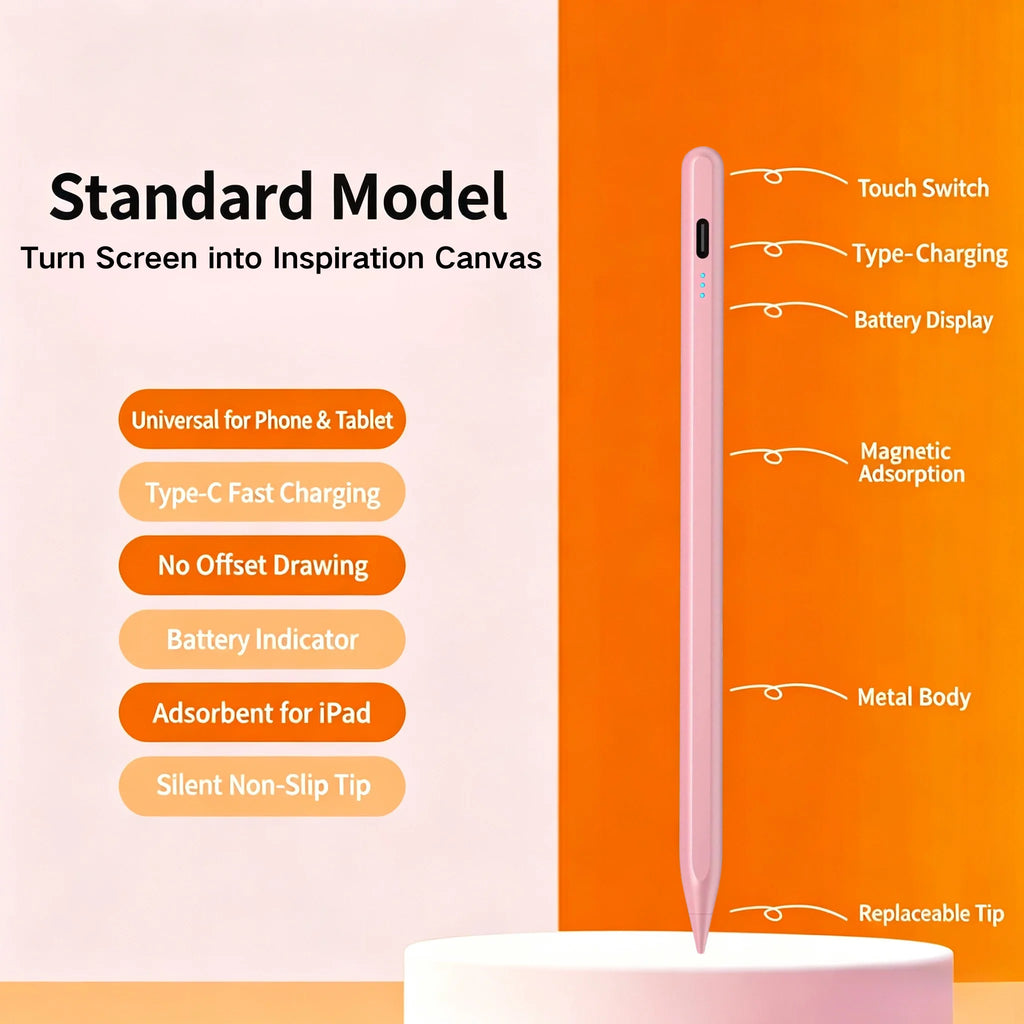 Universal Active Stylus Pen for iPad, Android, Xiaomi & Huawei Active Stylus Pen Axl Zp3-Pink