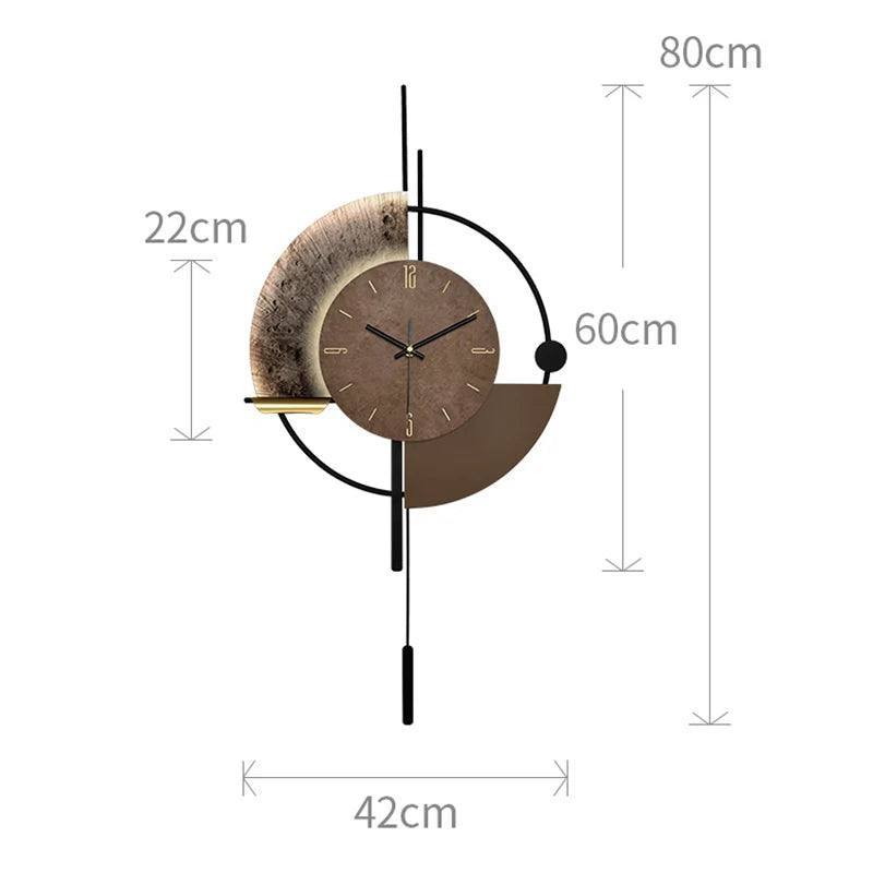 Nordic Large Modern Luxury Wall Clock – Acrylic & Metal Decor Wall Clock Axl 42X80CM No Light