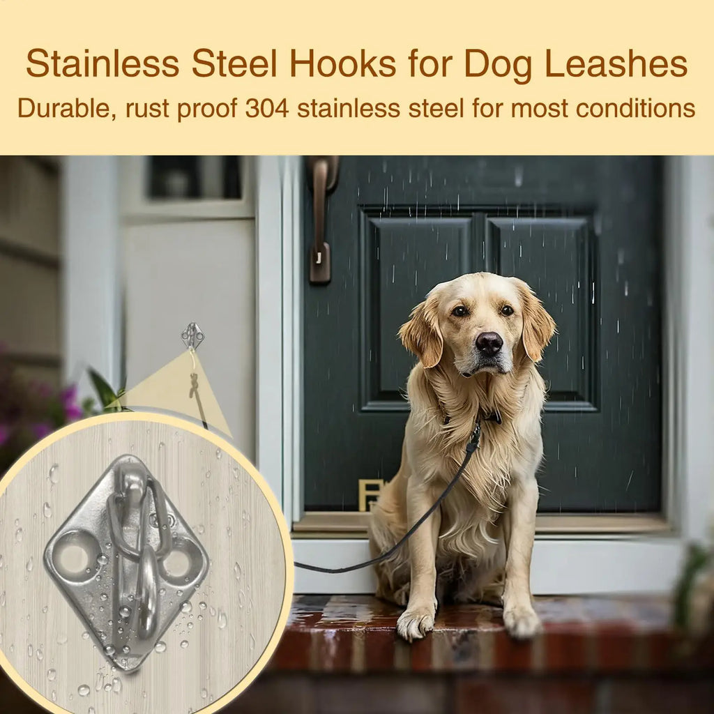 Stainless Steel Dog Lead Hook – Wall Mount Tie Out Holder Dog Lead Hook Axl Default Title