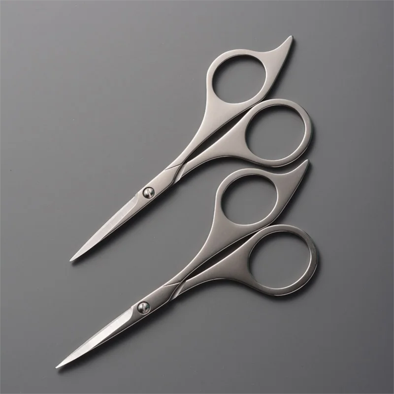 Serrated Stainless Steel Grooming Scissors – Beard & Eyebrow Grooming Scissors Axl