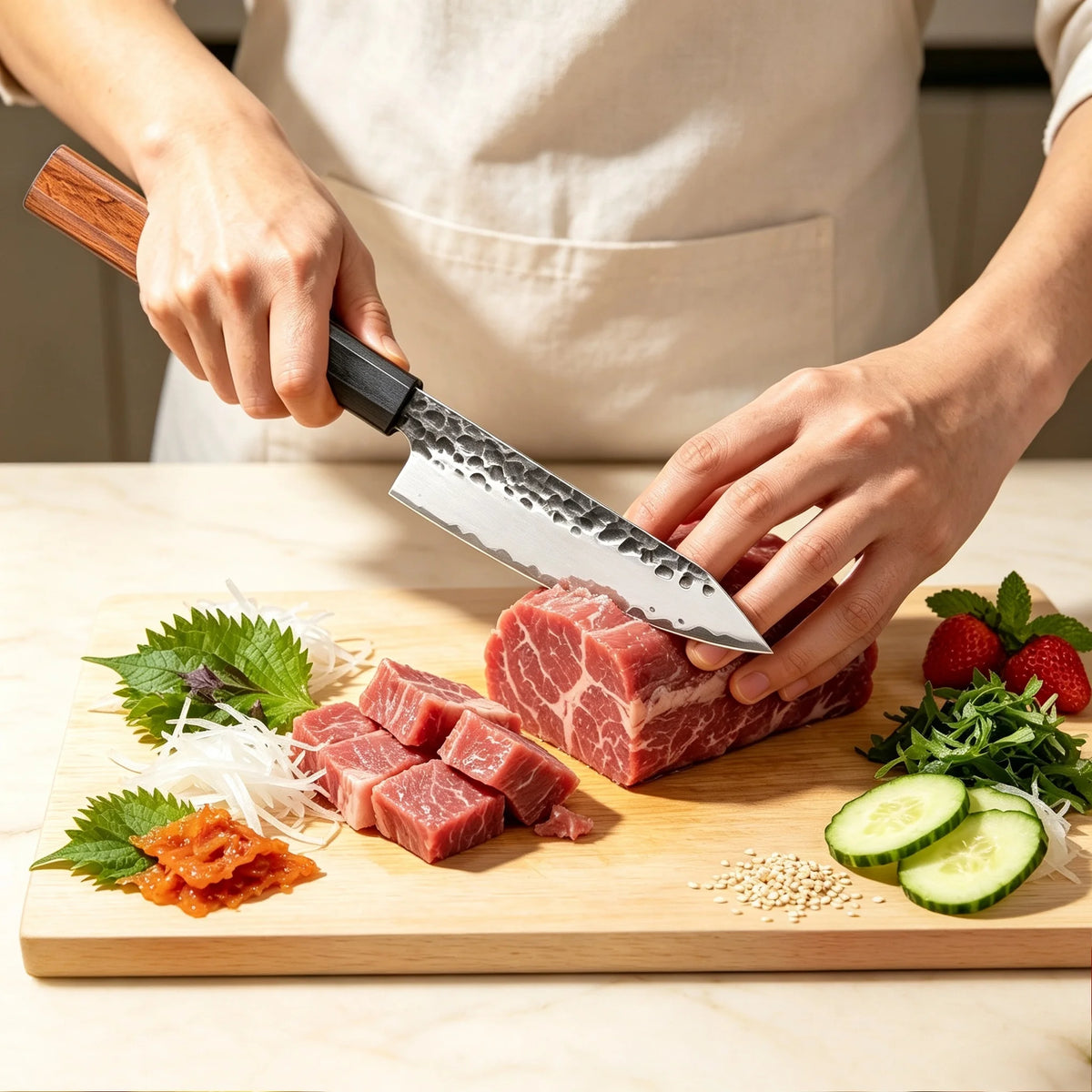 Handmade Forged 12" Kiritsuke Chef Knife – Stainless Steel Chef's Knife Axl