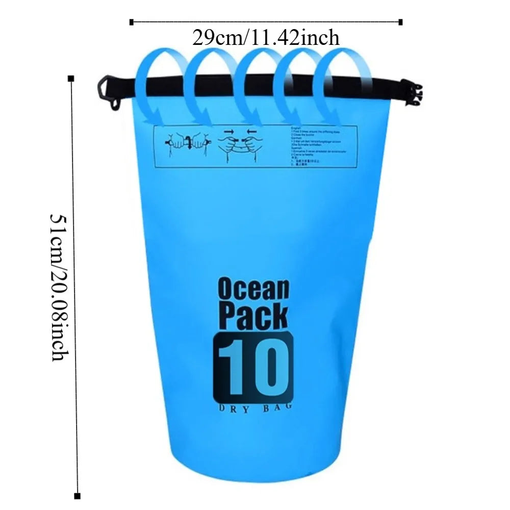 10L Waterproof Dry Bag – Foldable Beach Backpack for Water Sports Waterproof Dry Bag Axl