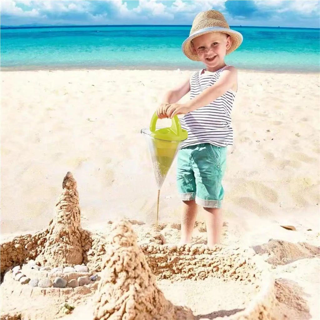 Drip Castle Sand Funnel Beach Toy for Kids – Creative Play Sand & Beach Toy Axl