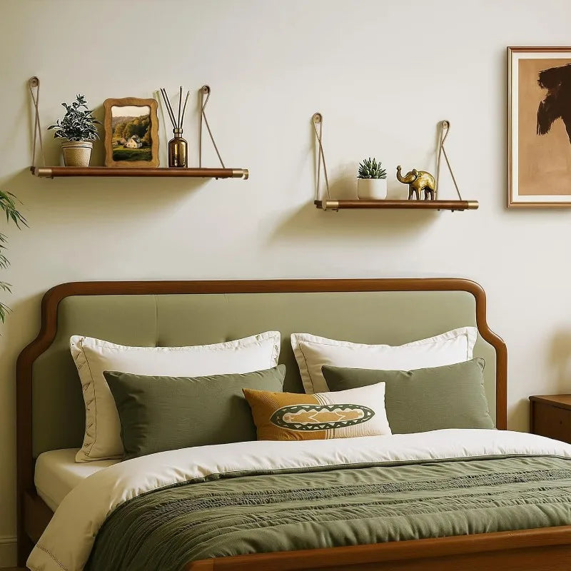 Retro Floating Wall Rack – Solid Wood Shelf & Home Organizer Floating Wall Shelf Axl