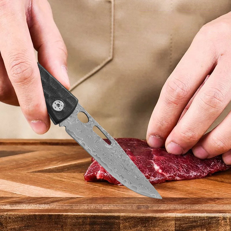Damascus Steel Kitchen Knife – Chef, Paring & Slicing | InLeung Damascus Kitchen Knife Axl