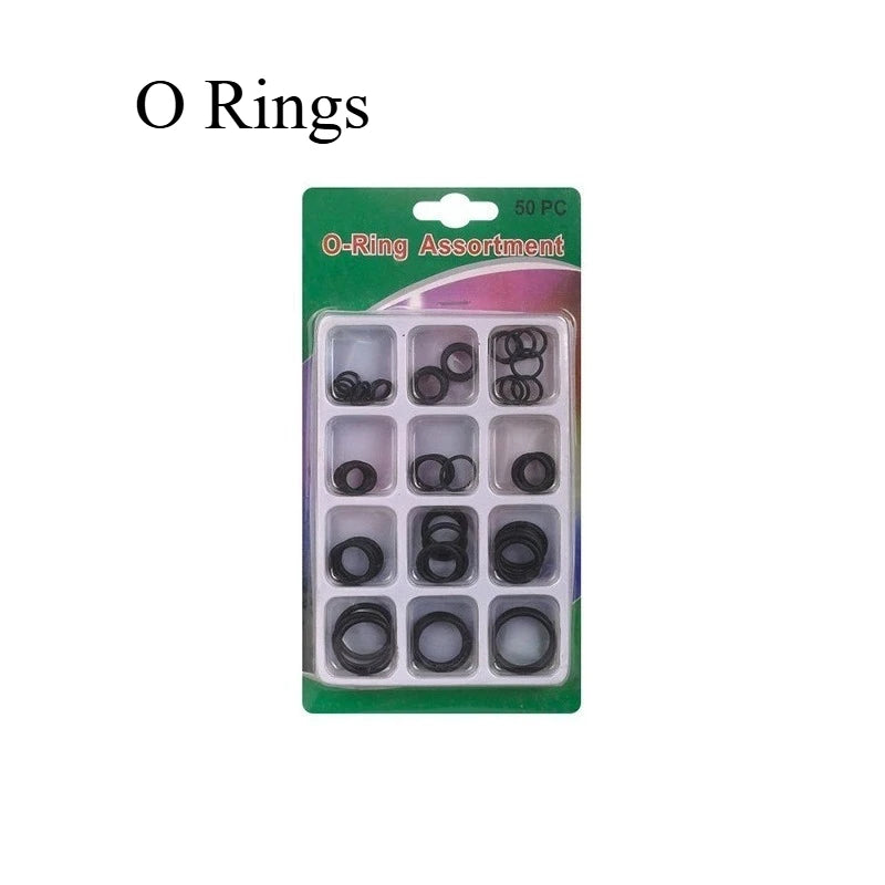 50-Piece Nitrile Rubber O-Ring Gasket Seal Repair Kit – Black O-Ring Repair Kit Axl