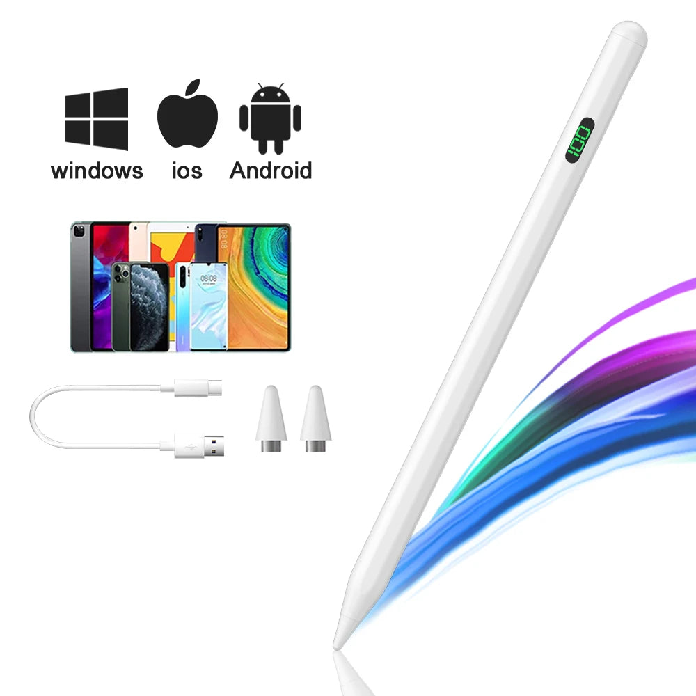 Universal Stylus Pen for iPhone, iPad, Android & Windows Rechargeable Stylus Pen Axl Universal-White
