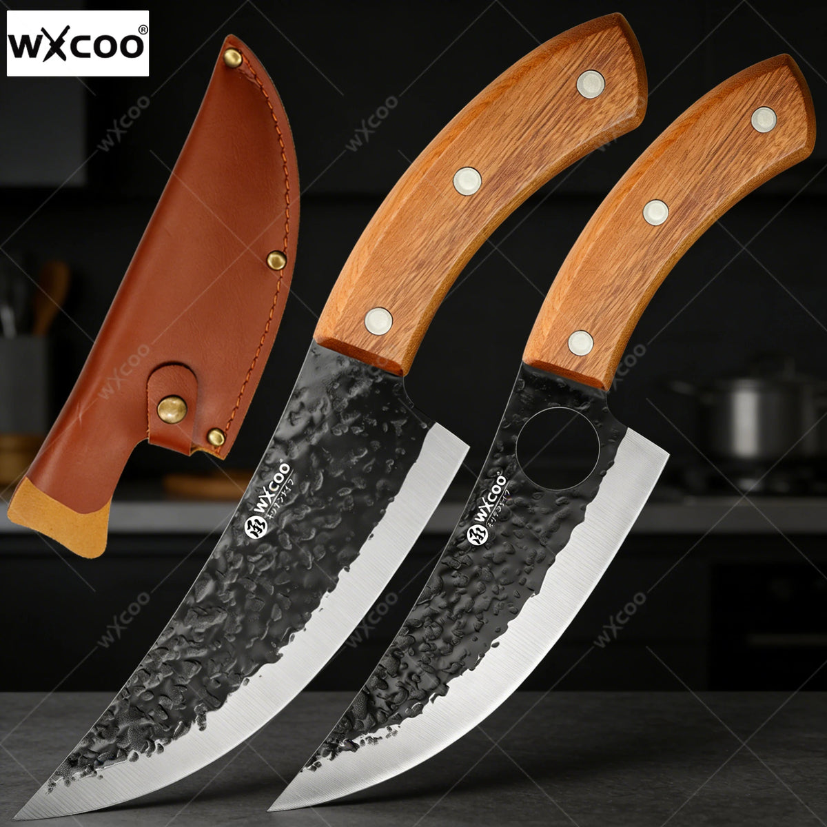 WXCOO Forged Chef Knife – Stainless Steel & Wooden Handle Forged Chef Knife Axl
