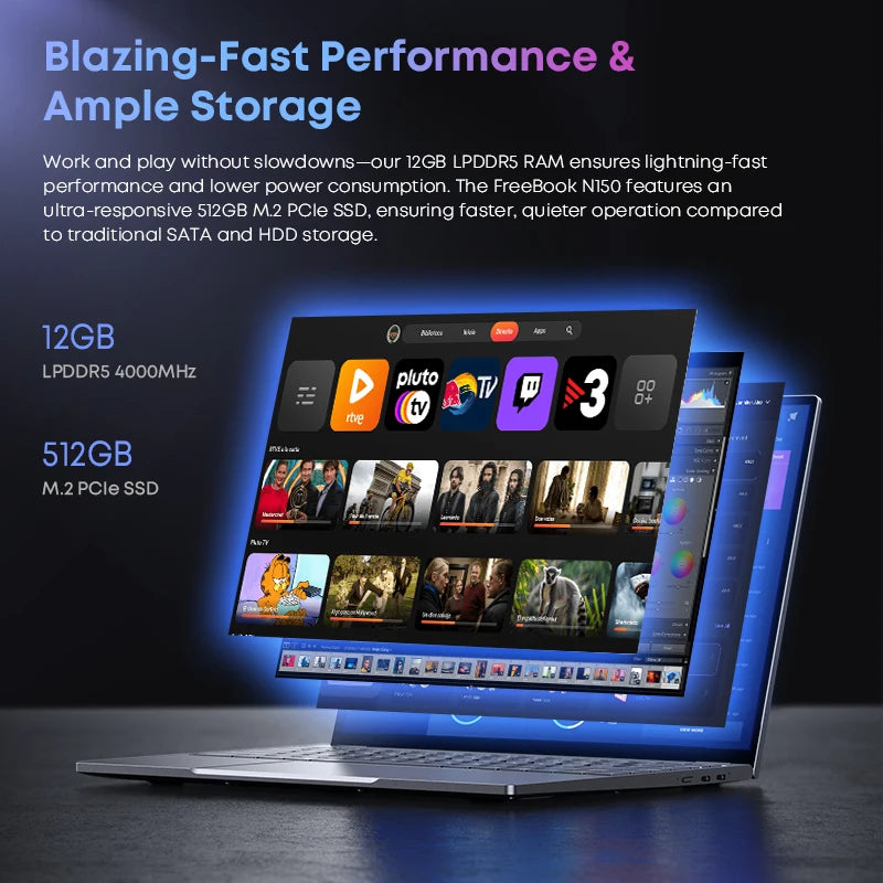 CHUWI FreeBook 2-in-1 Laptop 13.5" Touch Intel N150 512GB SSD 2-in-1 Laptop Axl
