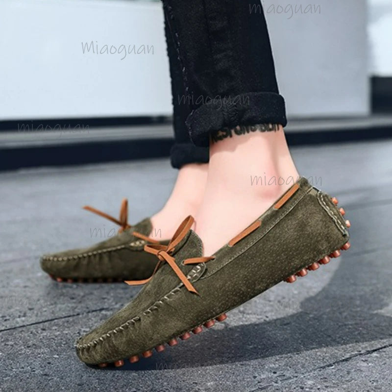 Men's Slip-On Suede Loafers – Soft Sole Casual Shoes Size 38–49 Men's Loafers Axl