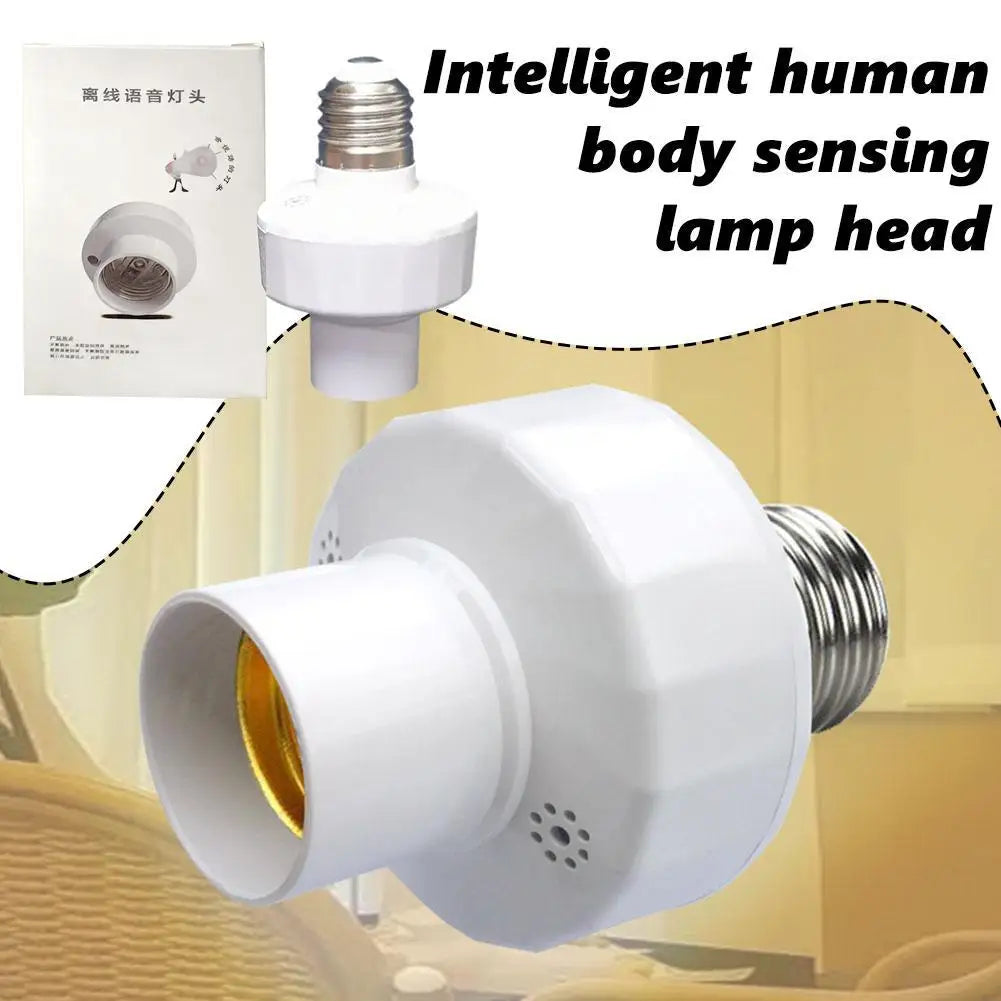 E27 Radar Motion Sensor Bulb Holder – Auto On/Off Light Socket Motion Sensor Socket Axl
