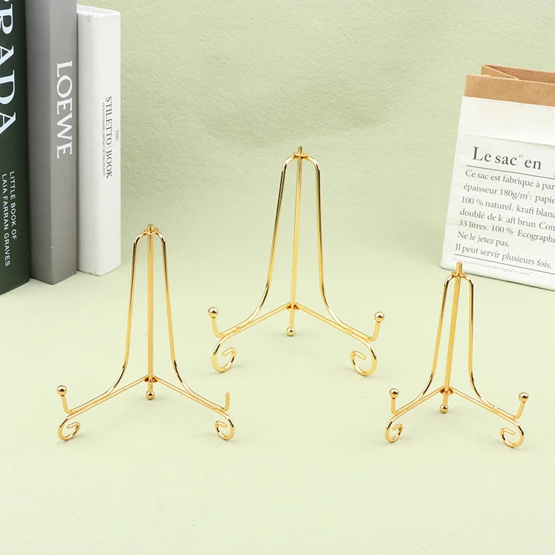 Gold Iron Display Stand – Easel for Plates, Photos & Books Display Stand Easel Axl