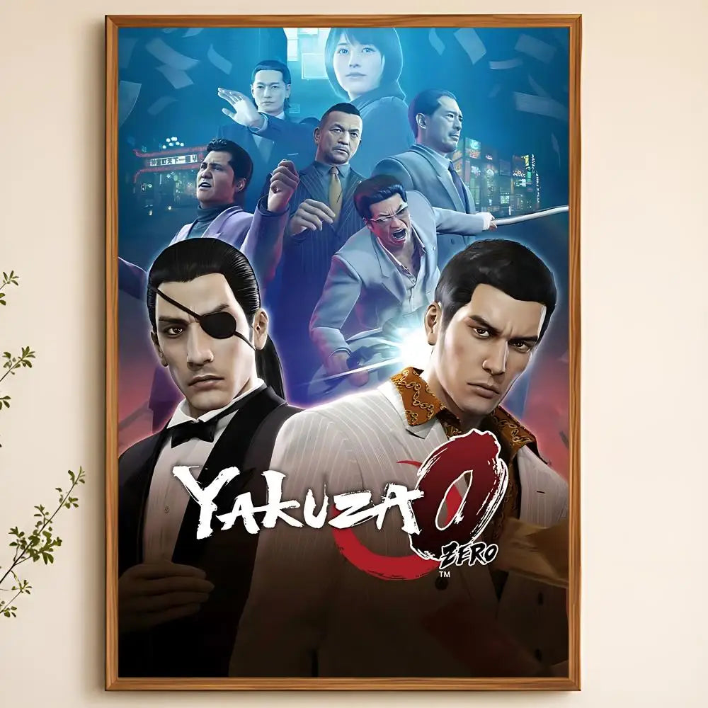 Yakuza Game Poster – Waterproof Self-Adhesive HD Wall Art Wall Art Poster Axl White03 60X90cmNoframe