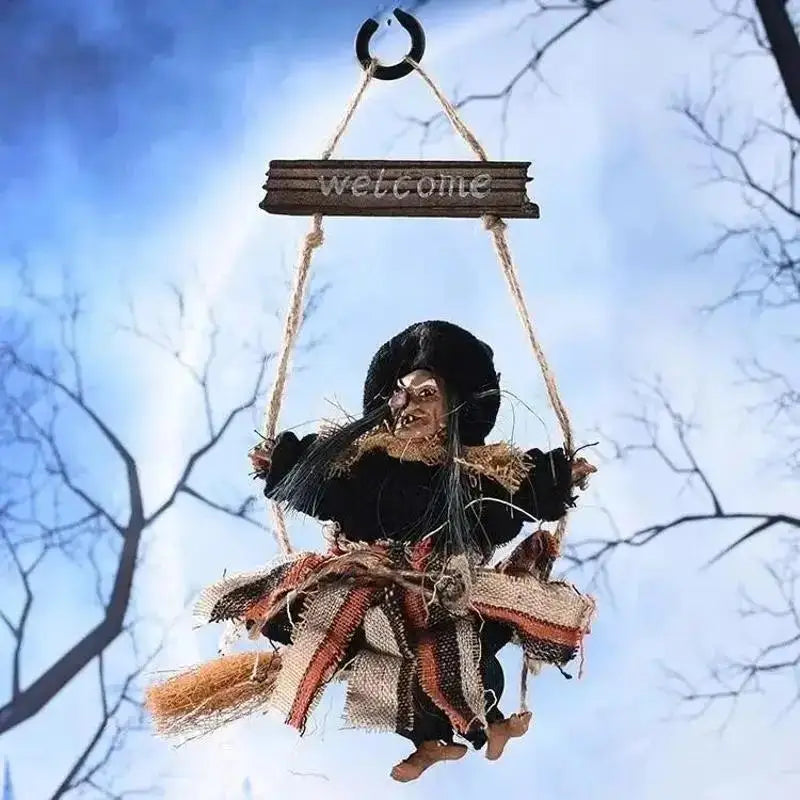 Halloween Hanging Witch Doll Ornament | Scary Party Decor Halloween Hanging Decor Axl