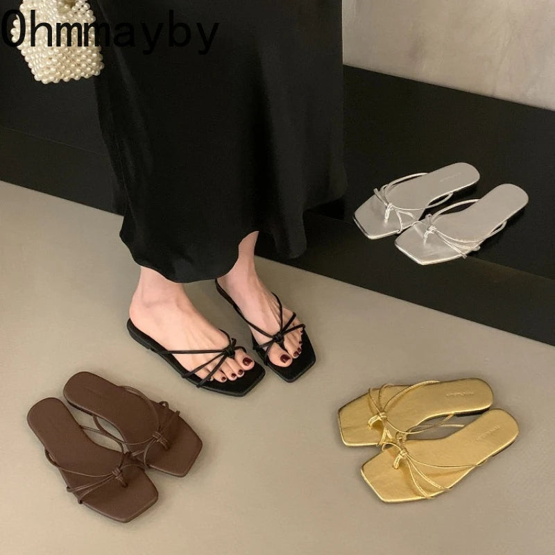 Women's Clip Toe Flip Flops – Flat Summer Slide Slippers Flip Flop Slides Axl