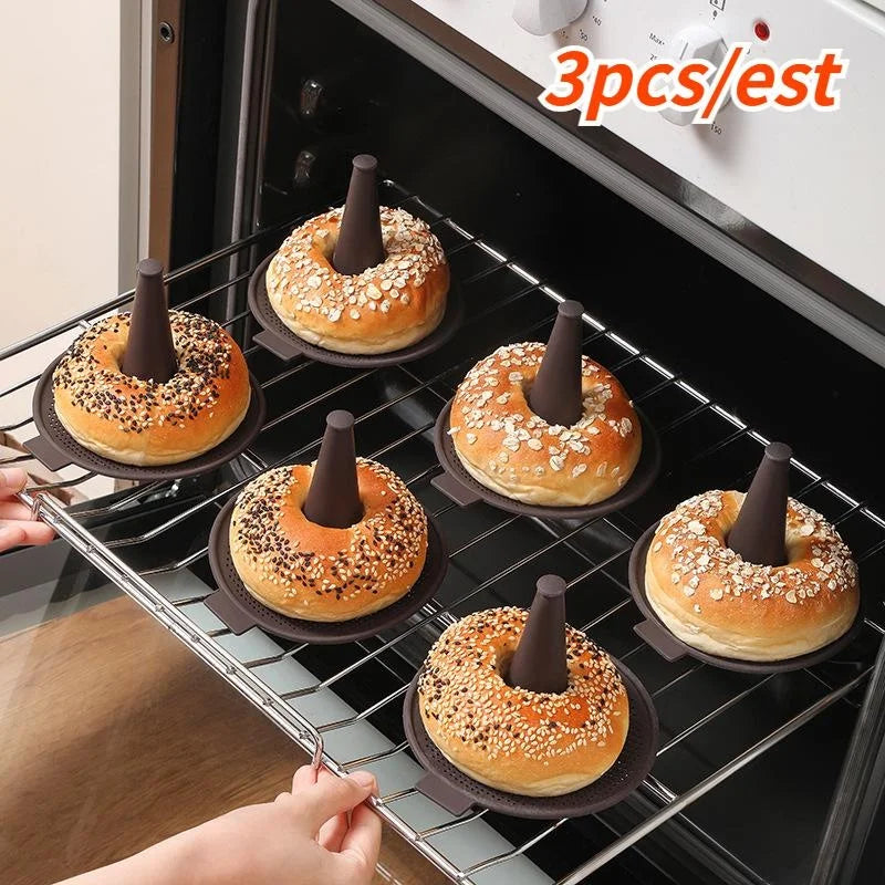 3-Piece Donut Silicone Baking Mold Set – Cake, Mousse & Pudding Silicone Baking Mold Axl