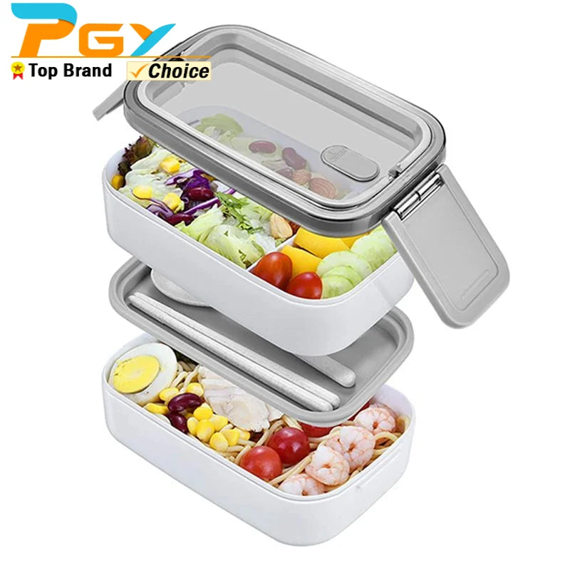 Stackable Bento Lunch Box with Handle, Spoon & Chopsticks Bento Lunch Box Axl