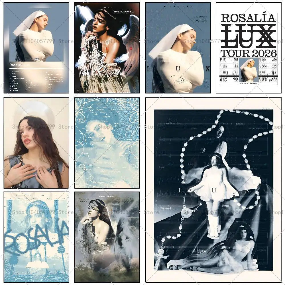Rosalia Lux Album Poster – Self-Adhesive Waterproof Wall Sticker Wall Art Poster Axl