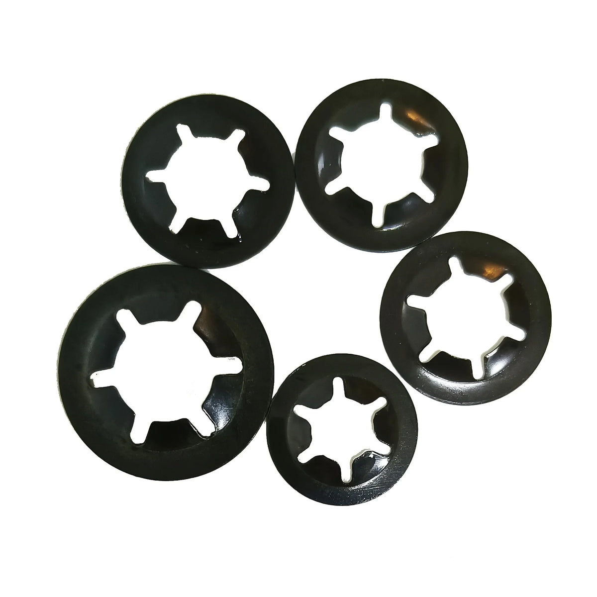 Black Star Lock Washer Kit – Internal Tooth Push-In Fasteners Lock Washer Kit Axl