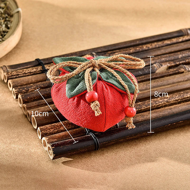 Persimmon Lucky Drawstring Bag – Chinese Fortune Charm Sachet Fortune Charm Sachet Axl A4