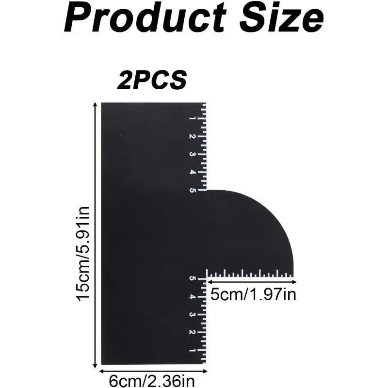 L-Shaped Corner Ruler – PVC Craft Measuring Tool for DIY Craft Measuring Ruler Axl