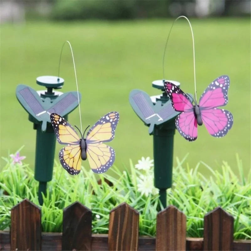 Solar Dancing Butterfly & Hummingbird Garden Ornament Decor Solar Garden Ornament Axl But