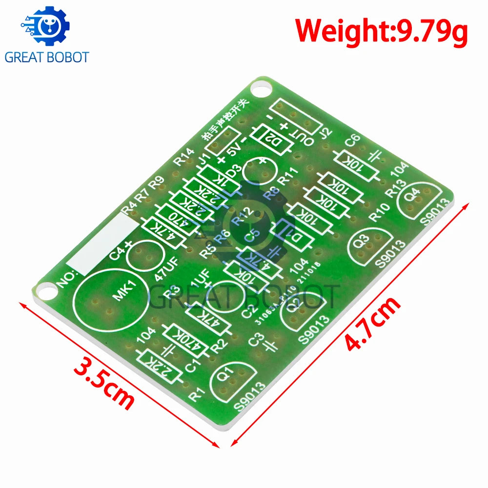 Clap Control Switch DIY Kit – PCB Sound Sensor Module 3–5V DIY Electronics Kit Axl