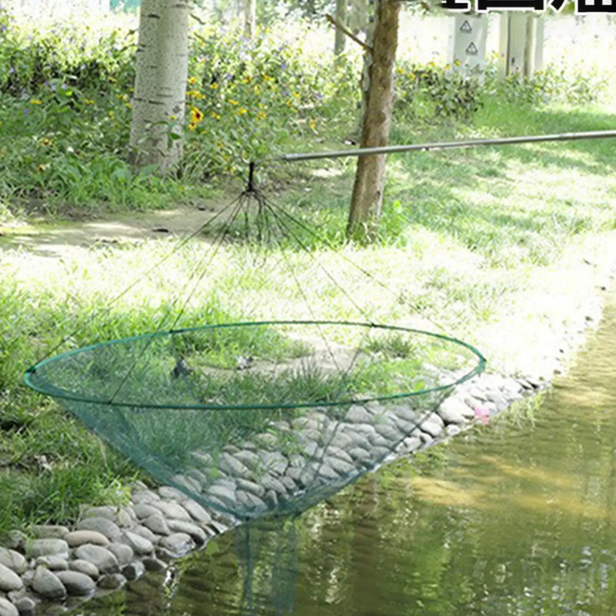 Collapsible Pier Fishing Drop Net – Soft Steel Hoop 80 & 100cm Fishing Drop Net Axl