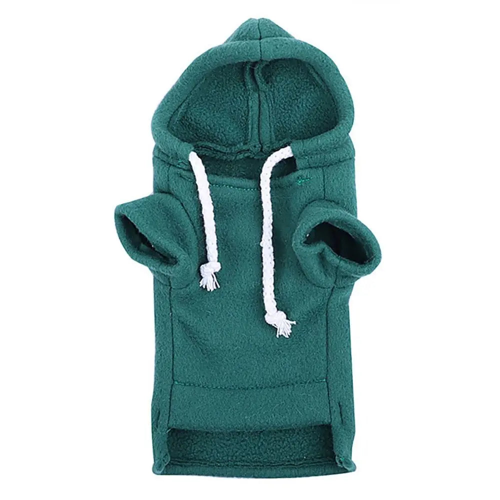 Ferret Hoodie Fleece Pullover – Small Pet Clothes for Hamsters Small Pet Hoodie Axl Green M