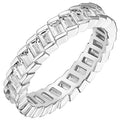 Huitan Geometric Cubic Zirconia Women's Wedding Band Ring Wedding Band Ring Axl T0243 10
