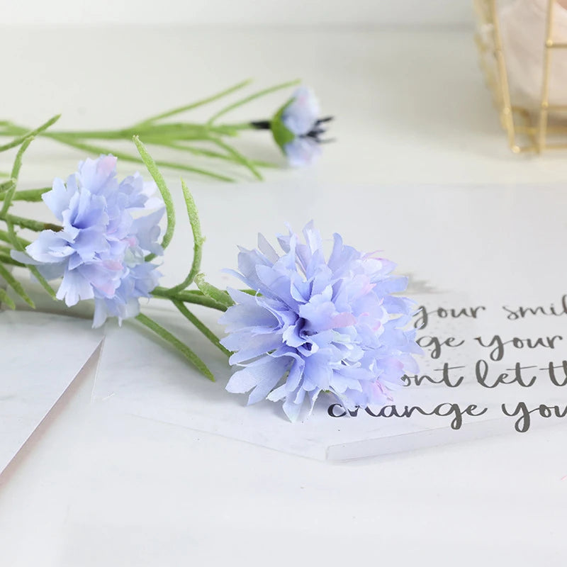 Silk Cornflower Artificial Flower Stem 70cm – Home & Wedding Artificial Flower Stem Axl A1
