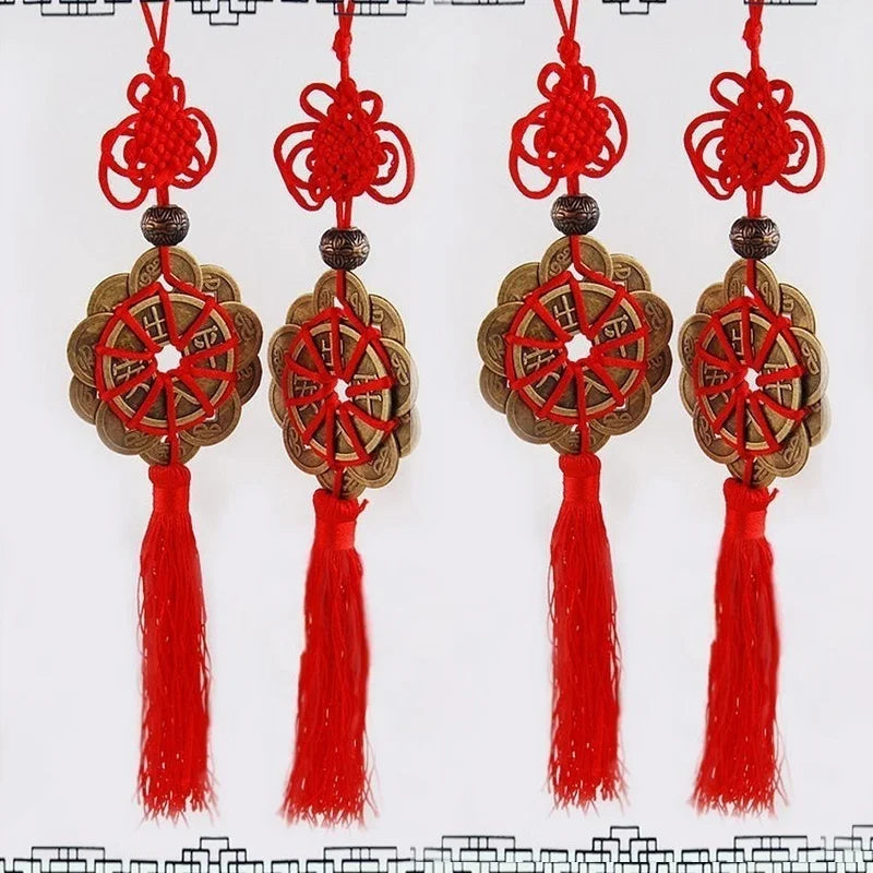Feng Shui Mystic Knot Lucky Coins Wall Hanging Decor Wall Hanging Decor Axl