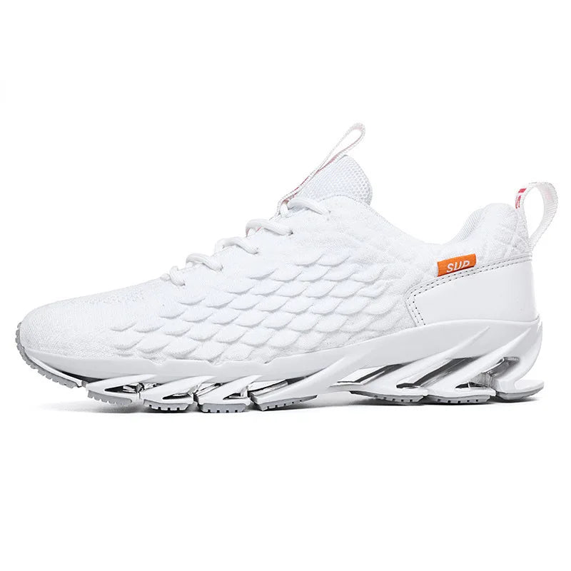 Men's Breathable Mesh Sneakers – Lightweight Non-Slip Walking Shoes Men's Casual Sneakers Axl WHITE 42