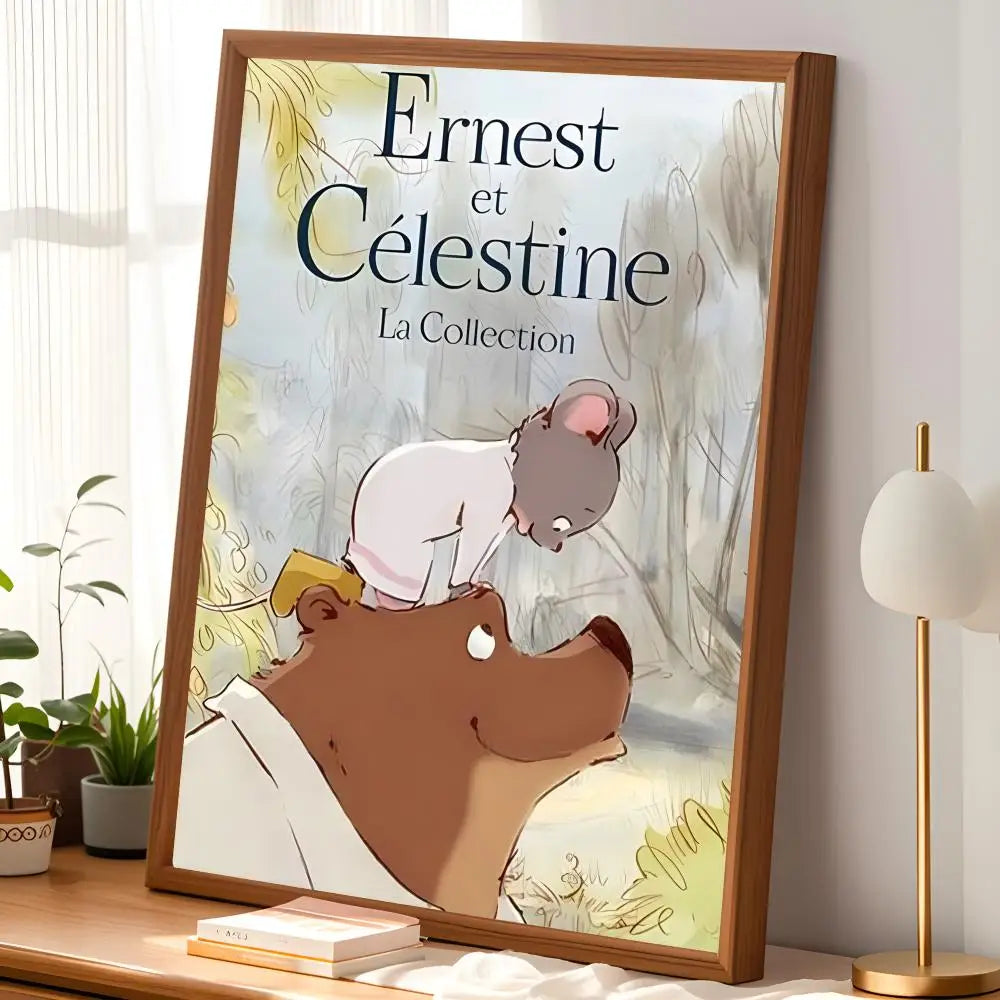 Ernest & Celestine HD PVC Self-Stick Wall Art Poster Wall Art Poster Axl