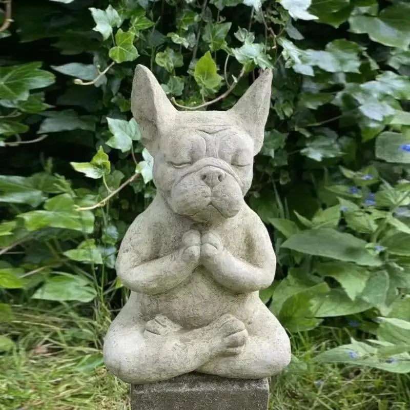 Yoga Pose Meditation Dog Resin Statue – Garden & Home Decor Garden Resin Statue Axl